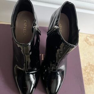 Carvela Shiny Black Heeled Boots